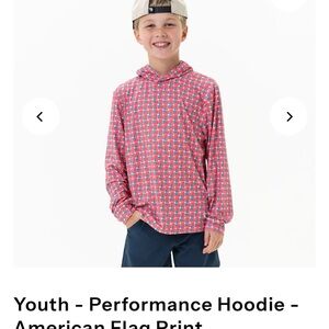 BURLEBO Red and Blue Youth Hoodie